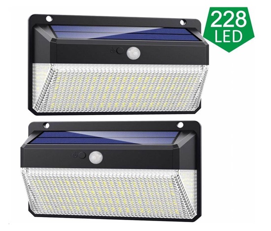 Viking venkovní solární LED světlo M228 s pohybovým senzorem, sada 2 ks