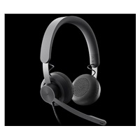Logitech sluchátka s mikrofonem Zone Wired Teams Headset Graphite - EMEA