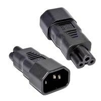 Adaptér IEC C14 na IEC C5 "trojlístek" napětí 230V, 10A