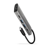 AXAGON HMC-5G2, USB 3.2 Gen 2 10 Gb/s hub, porty 2x USB-A, 2x USB-C, HDMI, PD 60W, kabel USB-C 13cm