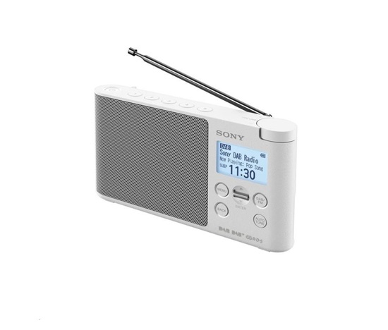 SONY přenosné digitální rádio DAB/DAB+ LCD displejem, bílá | eD system a.s.
