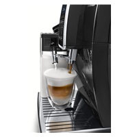 DeLonghi Dinamica ECAM 350.55.B automatický kávovar, 15 bar, vestavěný mlýnek, mléčný systém, zásobník na mletou kávu