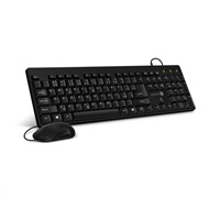 CONNECT IT Combo drátová černá klávesnice + myš, CZ + SK layout