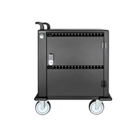 MANHATTAN nabíjecí vozík - 32 portů, 576 W, přepěťová ochrana, tichá ventilace, kovové pouzdro, černá