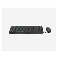Logitech Silent Wireless Combo MK295, bezdrátová klávesnice + myš, US, Graphite