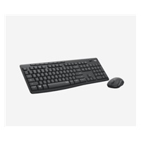 Logitech Silent Wireless Combo MK295, bezdrátová klávesnice + myš, US, Graphite