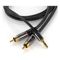 PREMIUMCORD kabel, Jack 3.5mm-2xCINCH M/M 3m