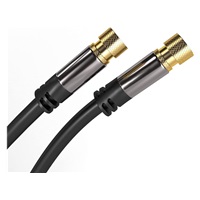 PREMIUMCORD kabel, satelitní anténní F male - F male (135 dB) 4x stíněný 3m