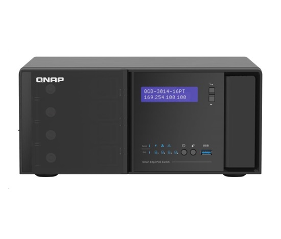 QNAP QGD-3014-16PT-8G (4C/Celeron J4125/2-2,7GHz/8GBRAM/4xSATA/3xUSB3.0/14x1GbE/2xGbE+SFP/2xHDMI/16xPoE+)