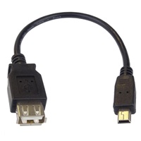 PREMIUMCORD USB redukce kabel USB A/female - Mini 5pin USB/male 20cm OTG