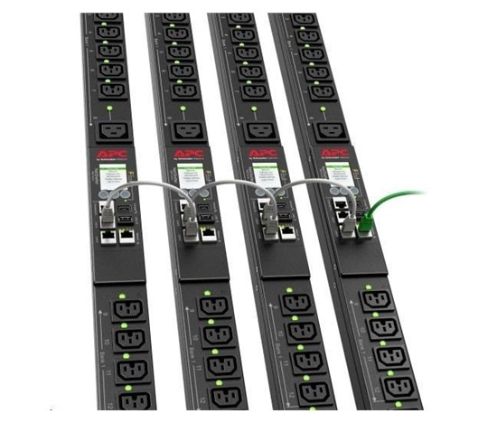 APC Rack PDU 9000 Switched, ZeroU, 16A, 230V, (21)C13 & (3)C19, IEC 60309 16 A 2P + E, IEC 60320 C20, 3m