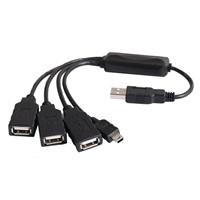 PremiumCord USB2.0 HUB 4-portový Black cable
