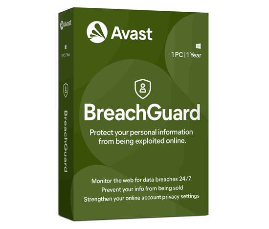 _Nová Avast BreachGuard 1PC na 12 měsíců