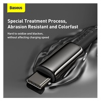 Baseus Tungsten Gold rychlonabíjecí / datový kabel USB-C na USB-C 100W 1m, černá