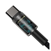 Baseus Tungsten Gold rychlonabíjecí / datový kabel USB-C na USB-C 100W 1m, černá