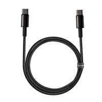 Baseus Tungsten Gold rychlonabíjecí / datový kabel USB-C na USB-C 100W 1m, černá