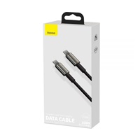 Baseus Tungsten Gold rychlonabíjecí / datový kabel USB-C na USB-C 100W 1m, černá