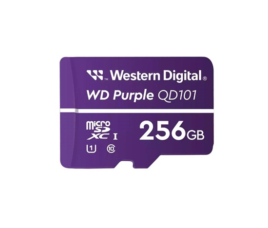 WD MicroSDXC karta 256GB Purple WDD256G1P0C Class 10 (R:100/W:60 MB/s)