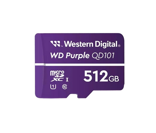 WD MicroSDXC karta 512GB Purple WDD512G1P0C Class 10 (R:100/W:60 MB/s)
