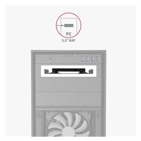 AXAGON RHD-125S, kovový rámeček pro 1x 2.5" HDD/SSD do 3.5" pozice, šedý