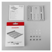 AXAGON RHD-125S, kovový rámeček pro 1x 2.5" HDD/SSD do 3.5" pozice, šedý