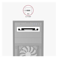 AXAGON RHD-125B, kovový rámeček pro 1x 2.5" HDD/SSD do 3.5" pozice, černý
