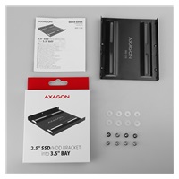 AXAGON RHD-125B, kovový rámeček pro 1x 2.5" HDD/SSD do 3.5" pozice, černý