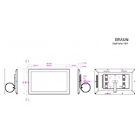 Braun LCD fotorám DigiFRAME 1901 (18,5", 1366x768px, 16:9 IPS, FullHD, AV/HDMI, 8GB)