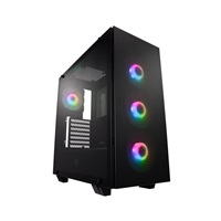Fortron skříň Midi Tower CMT512 Black, 4 x A.RGB LED fan, průhledná bočnice
