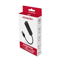 AXAGON HMA-CR3A, USB 3.2 Gen 1 hub, porty 3x USB-A + čtečka karet SD/microSD, kovový, kabel USB-A 20cm