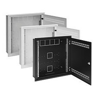 Solarix rozvaděč LC-18 do zdi s lištami 2U, 4U a 11U, 550x550 bílá RAL9003 s rámečkem k zazdění LC-18-55-15-W-W