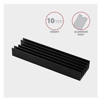 AXAGON CLR-M2L10, hliníkový pasivní chladič pro M.2 2280 SSD, výška 10 mm