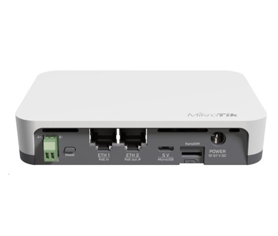 MikroTik RB924i-2nD-BT5&BG77, IoT Gateway, 650MHz CPU, 64MB, 2,4GHz, 2x2MIMO, 2x10/100Mbps, 1xSIM, 802.11n/b/g