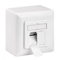 CAT 6a Class EA síťová zásuvka na/pod omítku 2x RJ45