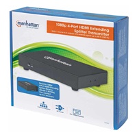 Manhattan HDMI rozdělovač, 1080p 4-Port HDMI Extending Splitter Transmitter, černá