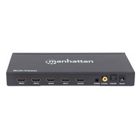 Manhattan HDMI přepínač, 1080p 4-Port HDMI Multiviewer Switch, černá