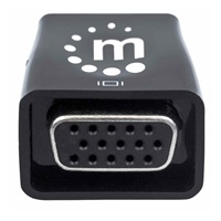 Manhattan adaptér HDMI na VGA, Micro Converter, HDMI Male na VGA Female, audio, černá