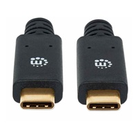 Manhattan USB-C kabel, USB 3.1, Gen 1, USB-C Male na USB-C Male, 5 Gbps, 2m, černá