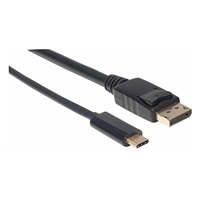 Manhattan kabel USB-C na DisplayPort, 1m, černá