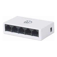 Manhattan Ethernet přepínač, Ethernet switch, Desktop Size, Plastic, IEEE 802.3az, bílá