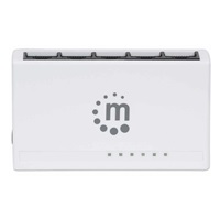 Manhattan Ethernet přepínač, Ethernet switch, Desktop Size, Plastic, IEEE 802.3az, bílá