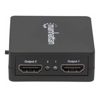Manhattan HDMI rozdělovač, 1080p 2-Port HDMI Splitter, USB Powered, černá