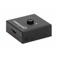 Manhattan HDMI rozdělovač, 4K Bi-Directional 2-Port HDMI Splitter/Switch, 4K@30Hz, černá