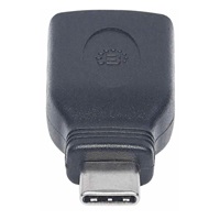 Manhattan USB adaptér, USB 3.1 Gen 1, USB-C Male na USB-A Female, 5 Gbps, černá