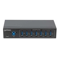 Manhattan hub, 7-portů, USB 3.0 Type-A, černá