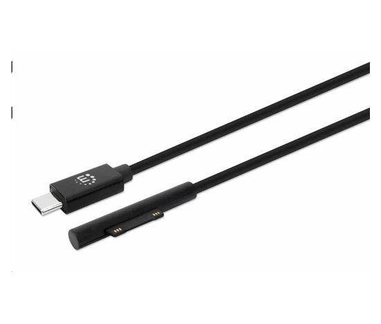 Manhattan nabíjecí kabel, Surface Connect to USB-C Charging Cable (M/M), 15 V / 3 A, 1.8m, černá