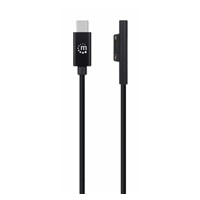 Manhattan nabíjecí kabel, Surface Connect to USB-C Charging Cable (M/M), 15 V / 3 A, 1.8m, černá