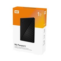 BAZAR - WD My Passport portable 1TB Ext, 2,5" USB3.0, WORLDWIDE 2019, Black