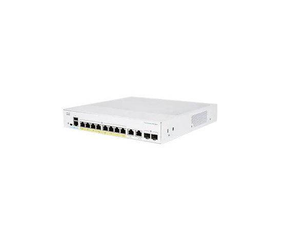 Cisco switch CBS350-8FP-E-2G-EU (8xGbE,2xGbE/SFP combo,8xPoE+,120W,fanless)