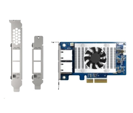 QNAP QXG-10G2T-X710 síťová rozšiřující karta 10GbE, dual-port Intel X710, 4xPCIe pro NAS s PCIe